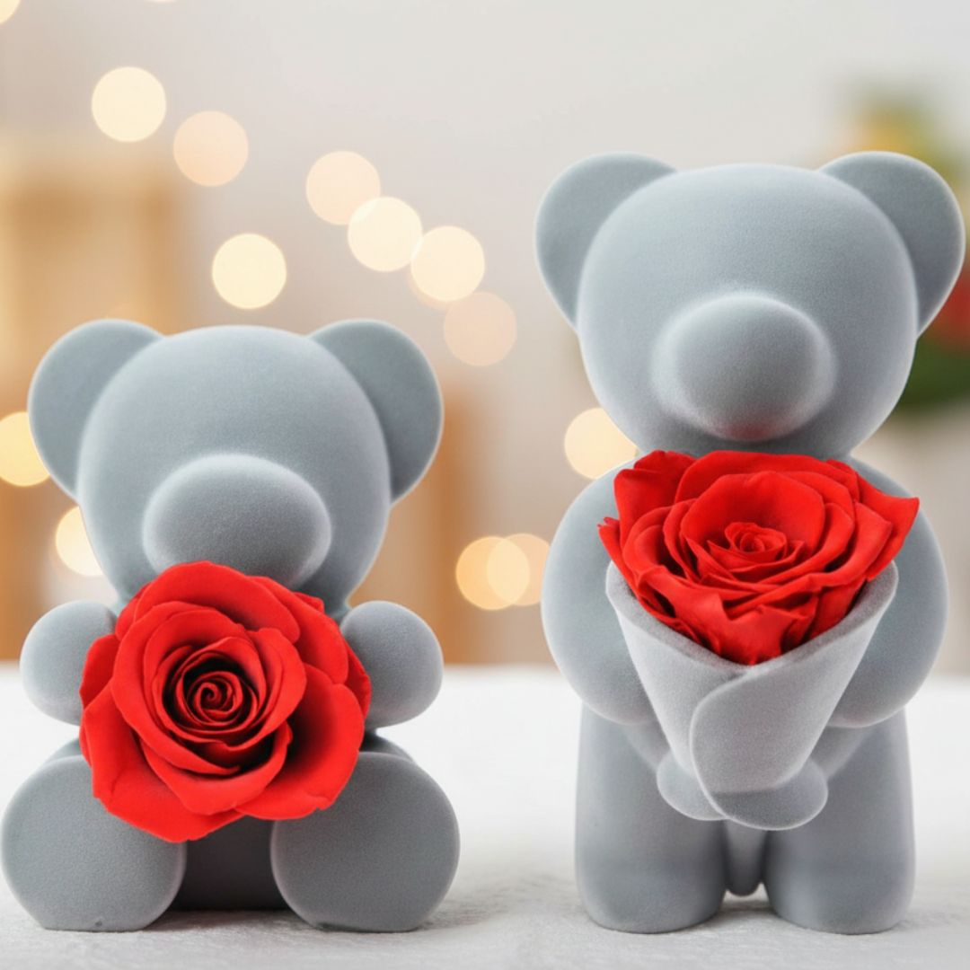 ForeverHug™ – Eternal Rose Bear Christmas Gift