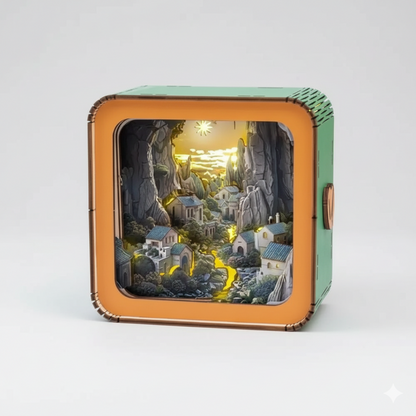 GlowCraft™ – 3D Wooden Christmas Puzzle Lamp