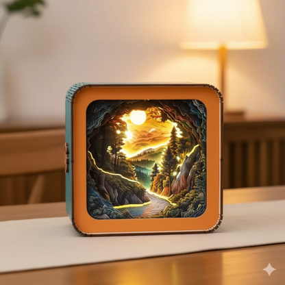 GlowCraft™ – 3D Wooden Christmas Puzzle Lamp