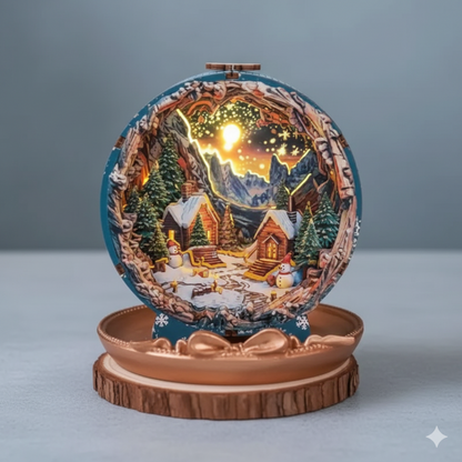 GlowCraft™ – 3D Wooden Christmas Puzzle Lamp