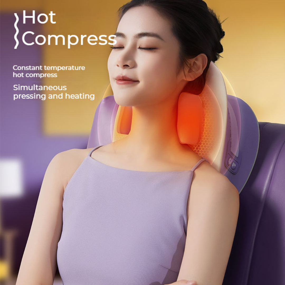 CalmRelief™ – Neck & Back Shiatsu Massager with Heat